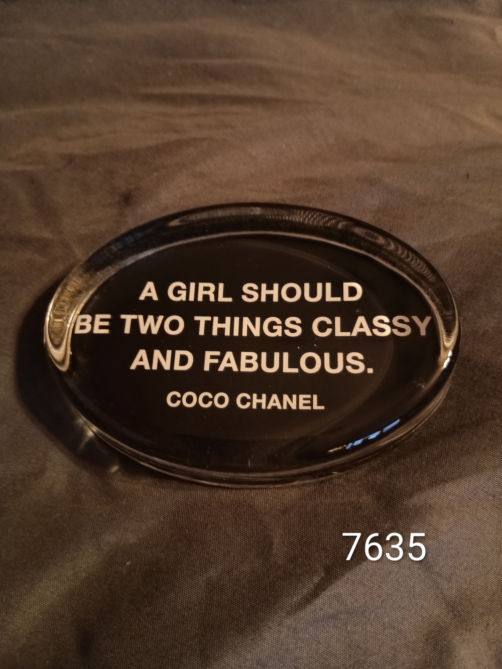 Coco Chanel Quote Paperweight
